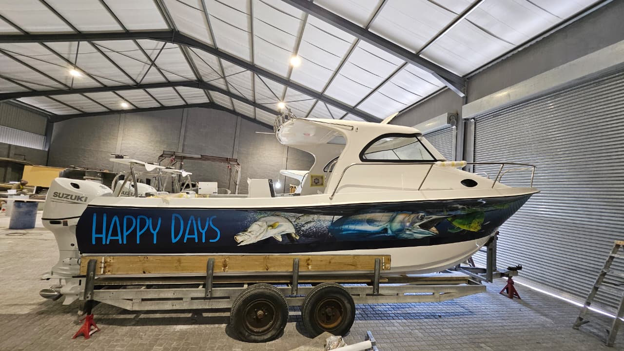 Full Cabin boat exterior